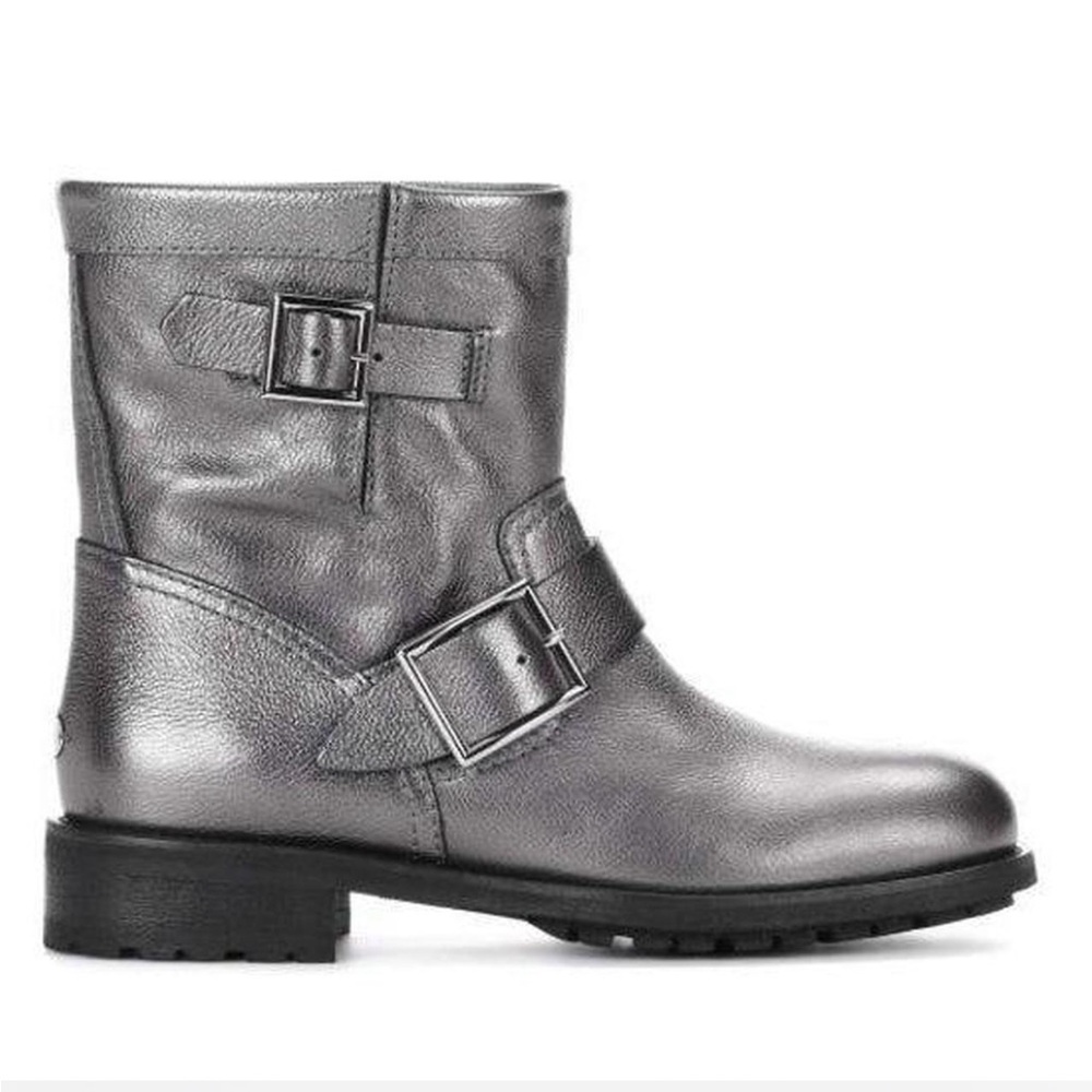 Silver Jimmy Choo ankle boots